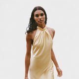 Gala - Halterneck-satin kjole