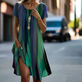 Genna - Gradient Boho Casual Kjole