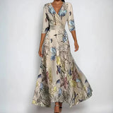 Aada | Elegant Blomstret Kjole