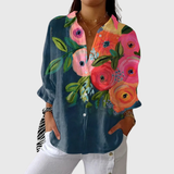 Laila | Let og farverig trykt bluse