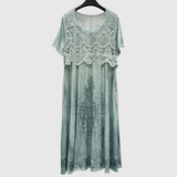 INDIGO | ELEGANT BLOMSTERMIDIKJOL