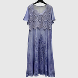INDIGO | ELEGANT BLOMSTERMIDIKJOL