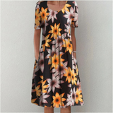 Aada | Stilfuld og afslappet blomsterkjole med lommer