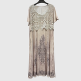 INDIGO | ELEGANT BLOMSTERMIDIKJOL