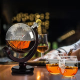 Coffret Carte du Monde — Bouteille et Verre à Whisky