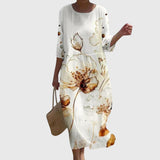 Hayley | Elegant Blomstret Maxi Kjole