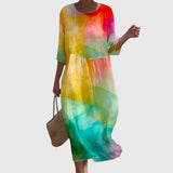 Hayley | Elegant Blomstret Maxi Kjole