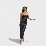 Carmen - Off-shoulder satin kjole