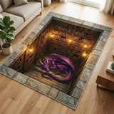 Pauline - Tapis décoratif Dragon Améthyste