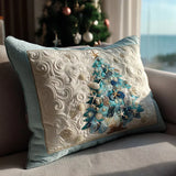 Housse de Coussin Matelassée - Éclat Festif Aquatique
