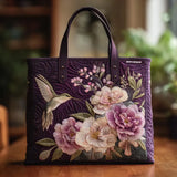 Sac Artisanal Matelassé - Colibris et Orchidées