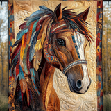 Céline - Tapisserie artistique Cheval Natif Courageux
