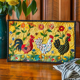 Valérie - Set de table matelassé Poule