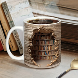 Tasse Envoûtante Avec Bibliothèque Activée Par La Chaleur