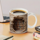 Tasse Envoûtante Avec Bibliothèque Activée Par La Chaleur