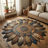 Corinne - Tapis décoratif Personnalisé Cuivre Canyon Explosion de Soleil