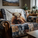 Audrey - Housse de canapé matelassée Vache Highland