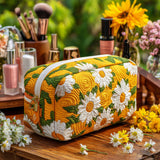 Radegonde - Trousse de toilette matelassée Marguerites Délicat