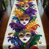 Chemin de Table Matelassé - Masques de Carnaval