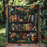 Noémie - Couverture matelassée pour Bibliothèque Floral
