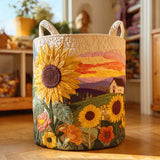 Panier à Linge Matelassé - Tournesol