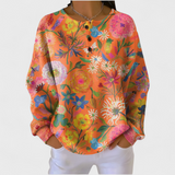 Else | Sweatshirt med farverige blomsterprint