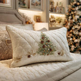 Housse de Coussin Matelassée - Refuge Enneigé