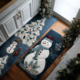 Apolline - Tapis de cuisine Hivernal à Détails Enneigés