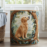 Panier à Linge Matelassé - Champ du Golden Retriever