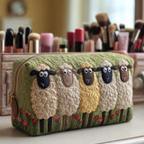 Nathalie - Trousse de toilette matelassée Moutons