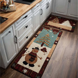 Gabrielle - Tapis de cuisine Hivernal à Détails Enneigés