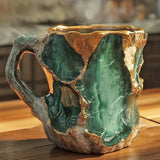 Tasses à Café avec des Cristaux Minéraux Encastrés
