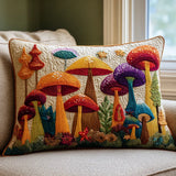 Housse de Coussin Rembourrée - Jardin de Champignons
