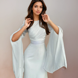 Isabela - Lang satin kjole