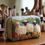 Nathalie - Trousse de toilette matelassée Moutons