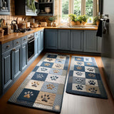 Amélie - Tapis de cuisine Cœurs et Empreintes de Patte