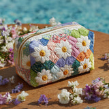 Apolline - Trousse de toilette matelassée Sentier de Pétales