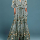 Rute - Elegant blomsterprint maxi-kjole