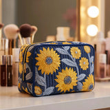 Julie - Trousse de toilette matelassée Fleur Lumineux