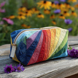 Aurélie - Trousse de toilette matelassée Arc-en-ciel Fluide