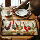 Valérie - Set de table matelassé Poule