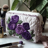 Manon - Trousse de toilette matelassée Pétales Élégants