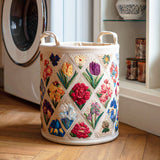 Panier à Linge Matelassé - Fleurs de Printemps