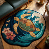Valérie - Tapis décoratif Tortue Marine Tropical