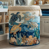 Panier à Linge Matelassé - Éclat de Coquillage