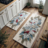 Océ - Tapis de cuisine Charme Poinsettia Hivernal