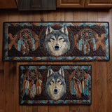 Pauline - Tapis de cuisine Loup et Attrape-rêves