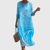 Hayley | Elegant Blomstret Maxi Kjole