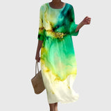 Hayley | Elegant Blomstret Maxi Kjole