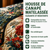 Apolline - Housse de canapé matelassée Motif Hivernal